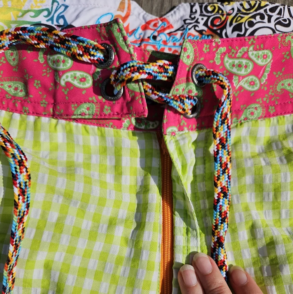 Robert Graham Green Checkered Paisley Bathingsuit - size 34